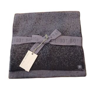 New barefoot dreams confetti Blanket scarf One Size Deep Sea Blue Indigo NWT